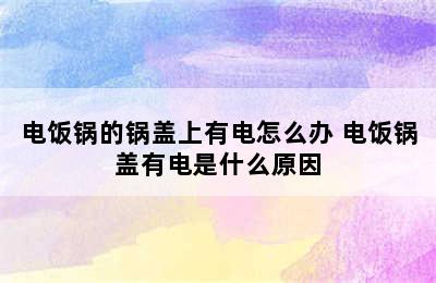 电饭锅的锅盖上有电怎么办 电饭锅盖有电是什么原因